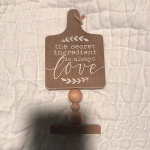 Secret ingredient is always love sign